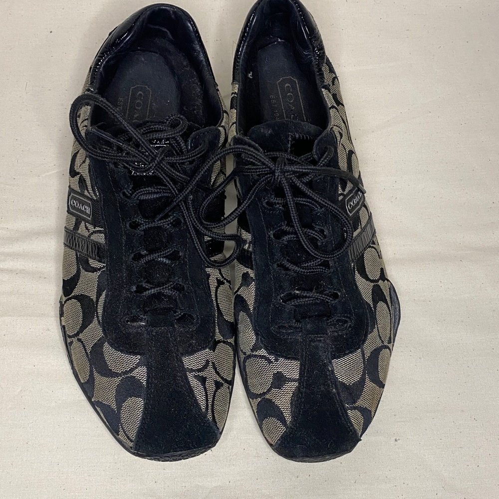 Coach Monogram Black and Gray Sneakers